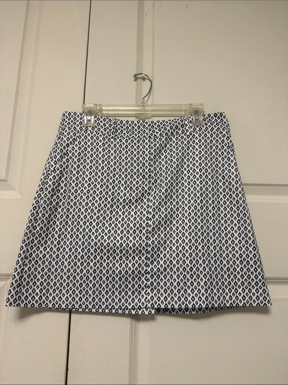Black & White Geometric Pencil Skirt